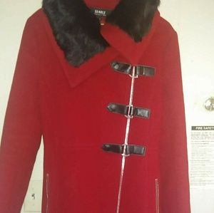 Fox fur peacoat